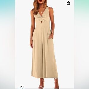 New in package Wide leg Jumpsuits V Neck Smocked Thick adjustable straps